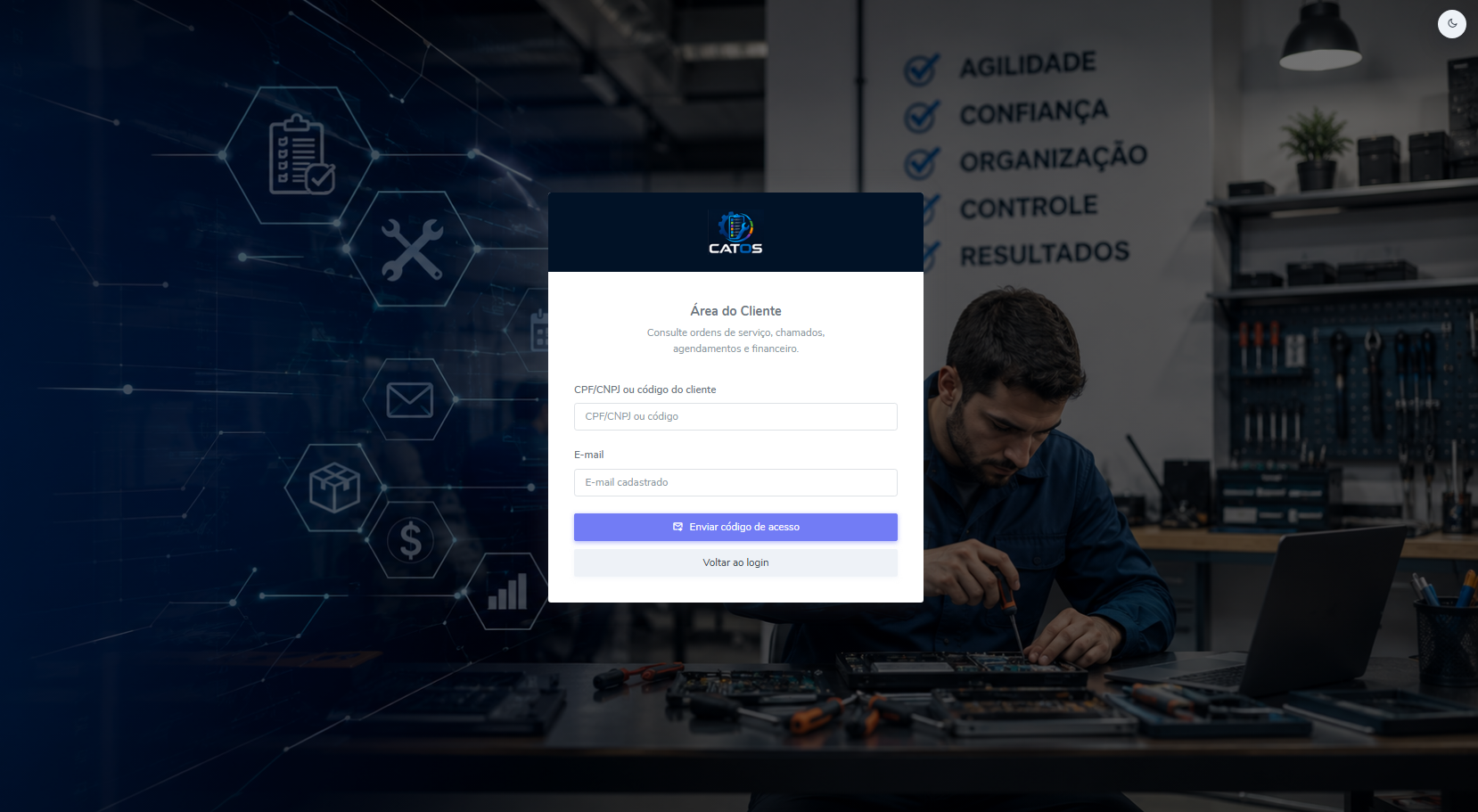 Prévia demonstrativa de indicadores gerenciais